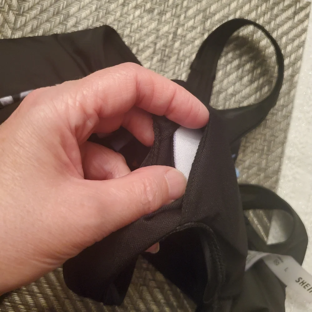 SHEIN Black and Vibrant Pattern Bikini Set - Picture 6 of 7